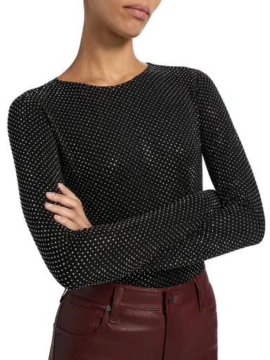 Frame Women's Rhinestone-Embellished Jersey Top | Thumbnail 6 Frame Women's Rhinestone-Embellished Jersey Top | Thumbnail 6