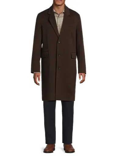 Vince Men's Splittable Single-Breasted Topcoat - Mission | Thumbnail 3 Vince Men's Splittable Single-Breasted Topcoat - Mission | Thumbnail 3