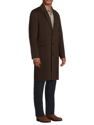 Vince Men's Splittable Single-Breasted Topcoat - Mission | Thumbnail 4 Vince Men's Splittable Single-Breasted Topcoat - Mission | Thumbnail 4