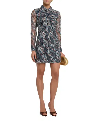 Ramy Brook Women's Wyatt Plaid Mini-Shirtdress - Amber Multi | Thumbnail 3 Ramy Brook Women's Wyatt Plaid Mini-Shirtdress - Amber Multi | Thumbnail 3