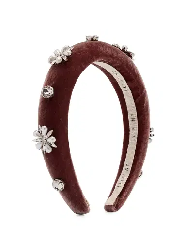 LELET NY Women's Annie Embellished Velvet Headband | Thumbnail 1 LELET NY Women's Annie Embellished Velvet Headband | Thumbnail 1