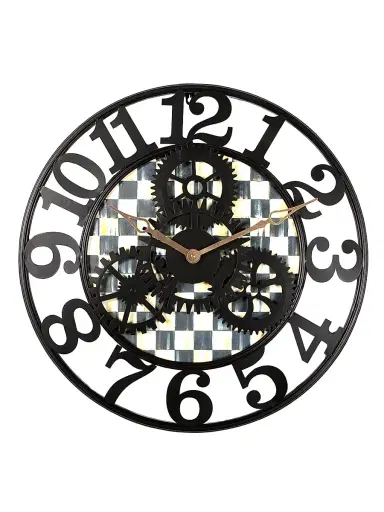 MacKenzie-Childs Small Courtly Check Farmhouse Wall Clock | Thumbnail 1 MacKenzie-Childs Small Courtly Check Farmhouse Wall Clock | Thumbnail 1