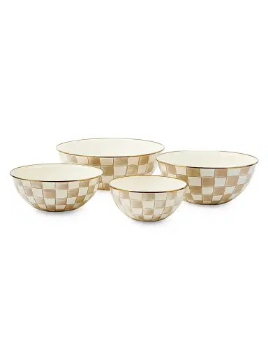 MacKenzie-Childs Extra-Large Mocha Check Everyday Bowl | Thumbnail 2 MacKenzie-Childs Extra-Large Mocha Check Everyday Bowl | Thumbnail 2