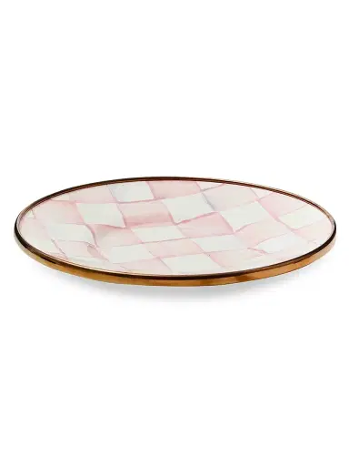 MacKenzie-Childs Rosy Check Enamel Saucer | Thumbnail 2 MacKenzie-Childs Rosy Check Enamel Saucer | Thumbnail 2