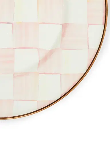 MacKenzie-Childs Rosy Check Enamel Salad/Dessert Plate | Thumbnail 2 MacKenzie-Childs Rosy Check Enamel Salad/Dessert Plate | Thumbnail 2