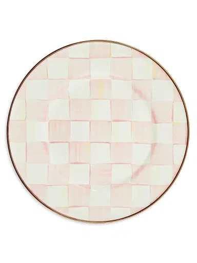 MacKenzie-Childs Rosy Check Enamel Salad/Dessert Plate | Thumbnail 1 MacKenzie-Childs Rosy Check Enamel Salad/Dessert Plate | Thumbnail 1