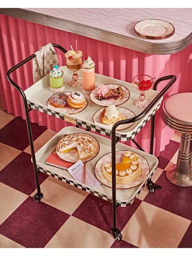 MacKenzie-Childs Rosy Check Enamel Serving Platter | Thumbnail 4 MacKenzie-Childs Rosy Check Enamel Serving Platter | Thumbnail 4