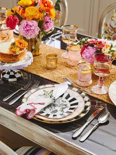 MacKenzie-Childs Rosy Check Enamel Dinner Plate | Thumbnail 6 MacKenzie-Childs Rosy Check Enamel Dinner Plate | Thumbnail 6