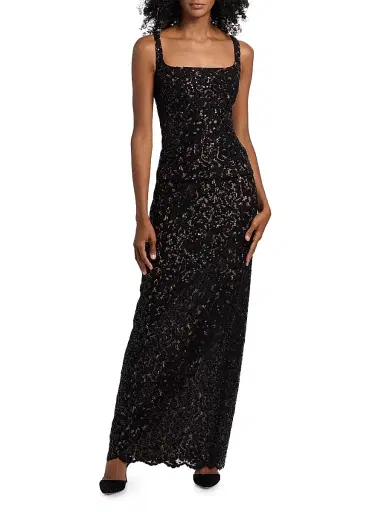 Toccin Women's Bibi Sequined Cotton-Blend Lace Tank - Jet | Thumbnail 2 Toccin Women's Bibi Sequined Cotton-Blend Lace Tank - Jet | Thumbnail 2