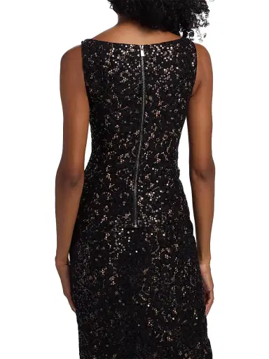 Toccin Women's Bibi Sequined Cotton-Blend Lace Tank - Jet | Thumbnail 5 Toccin Women's Bibi Sequined Cotton-Blend Lace Tank - Jet | Thumbnail 5