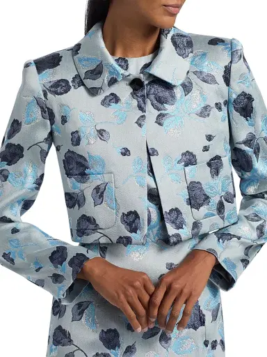 PRABAL GURUNG Women's Floral Jacquard Bolero Jacket | Thumbnail 6 PRABAL GURUNG Women's Floral Jacquard Bolero Jacket | Thumbnail 6