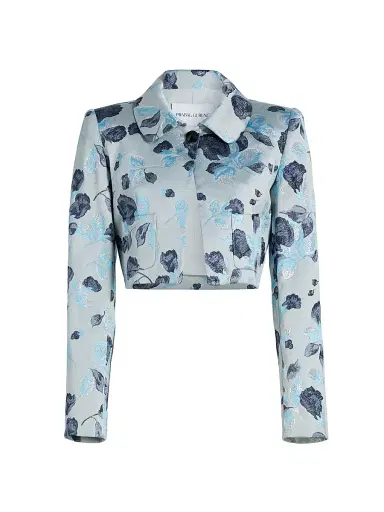 PRABAL GURUNG Women's Floral Jacquard Bolero Jacket | Thumbnail 1 PRABAL GURUNG Women's Floral Jacquard Bolero Jacket | Thumbnail 1