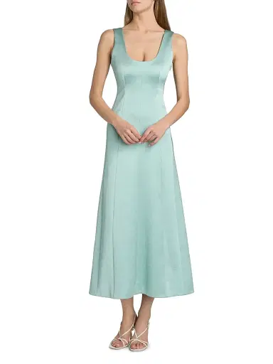 Proenza Schouler White Label Women's White Label Isabelle Crepe Midi-Dress | Thumbnail 2 Proenza Schouler White Label Women's White Label Isabelle Crepe Midi-Dress | Thumbnail 2
