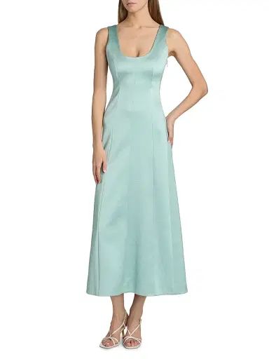 Proenza Schouler White Label Women's White Label Isabelle Crepe Midi-Dress | Thumbnail 3 Proenza Schouler White Label Women's White Label Isabelle Crepe Midi-Dress | Thumbnail 3