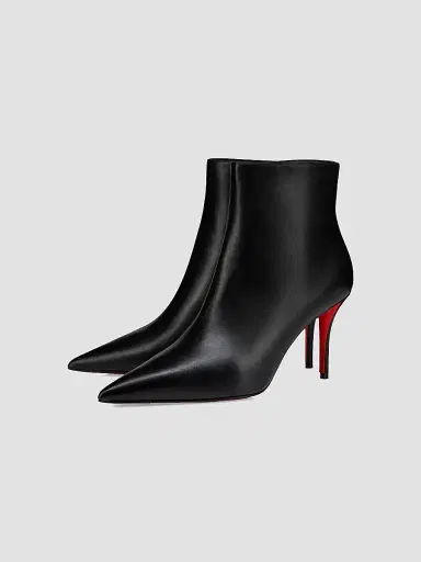 Christian Louboutin Women's Miss Z 80MM Leather Zipped Booties - Black - Size 12 | Thumbnail 2 Christian Louboutin Women's Miss Z 80MM Leather Zipped Booties - Black - Size 12 | Thumbnail 2