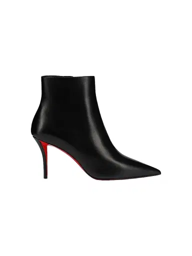 Christian Louboutin Women's Miss Z 80MM Leather Zipped Booties - Black - Size 12 | Thumbnail 1 Christian Louboutin Women's Miss Z 80MM Leather Zipped Booties - Black - Size 12 | Thumbnail 1