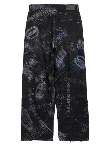 Balenciaga Men's Minimal Baggy Jeans - Black | Thumbnail 2 Balenciaga Men's Minimal Baggy Jeans - Black | Thumbnail 2