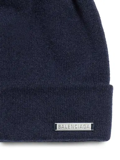 Balenciaga Women's Beanie - Navy | Thumbnail 3 Balenciaga Women's Beanie - Navy | Thumbnail 3