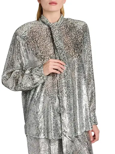 Stella McCartney Women's Fil Coupe Leopard-Print Shirt | Thumbnail 6 Stella McCartney Women's Fil Coupe Leopard-Print Shirt | Thumbnail 6
