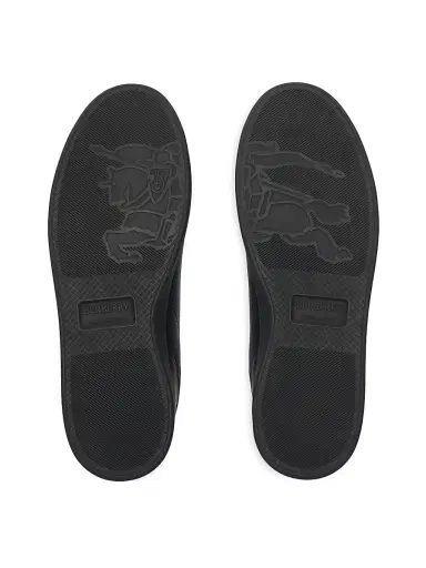 Burberry Men's Set Check-Trim Leather Low-Top Sneakers | Thumbnail 5 Burberry Men's Set Check-Trim Leather Low-Top Sneakers | Thumbnail 5