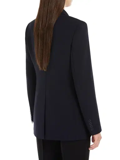 Max Mara Women's Single Breasted Cady Blazer - Navy | Thumbnail 3 Max Mara Women's Single Breasted Cady Blazer - Navy | Thumbnail 3