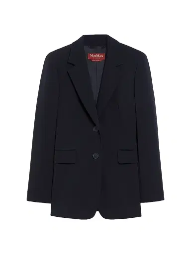 Max Mara Women's Single Breasted Cady Blazer - Navy | Thumbnail 1 Max Mara Women's Single Breasted Cady Blazer - Navy | Thumbnail 1