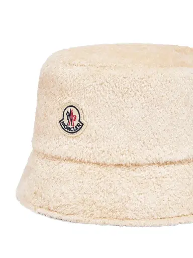 Moncler Women's Bucket Hat in Teddy - White Ivory - Size Large | Thumbnail 3 Moncler Women's Bucket Hat in Teddy - White Ivory - Size Large | Thumbnail 3