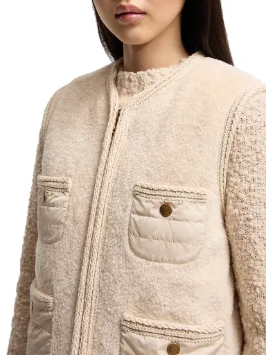 Moncler Women's Mimosa Puffer Vest in Teddy - Beige - Size XL | Thumbnail 4 Moncler Women's Mimosa Puffer Vest in Teddy - Beige - Size XL | Thumbnail 4