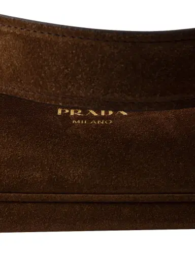Prada Women's Etude Suede Shoulder Bag - Brown | Thumbnail 8 Prada Women's Etude Suede Shoulder Bag - Brown | Thumbnail 8