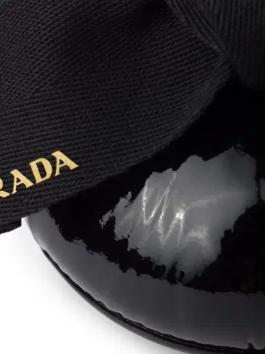 Prada Women's Patent Leather Ballerinas with Bow - Black | Thumbnail 4 Prada Women's Patent Leather Ballerinas with Bow - Black | Thumbnail 4