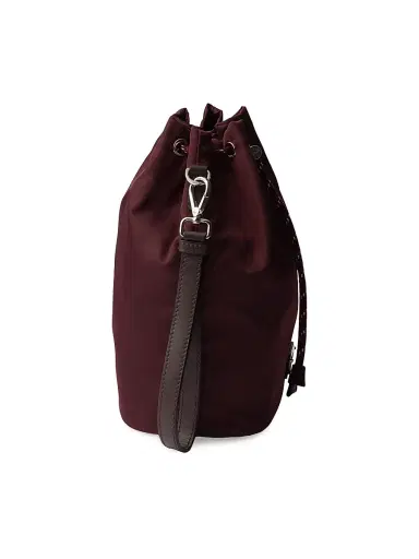 Prada Men's Speedrock Re-Nylon and Leather Pouch - Dark Red | Thumbnail 4 Prada Men's Speedrock Re-Nylon and Leather Pouch - Dark Red | Thumbnail 4