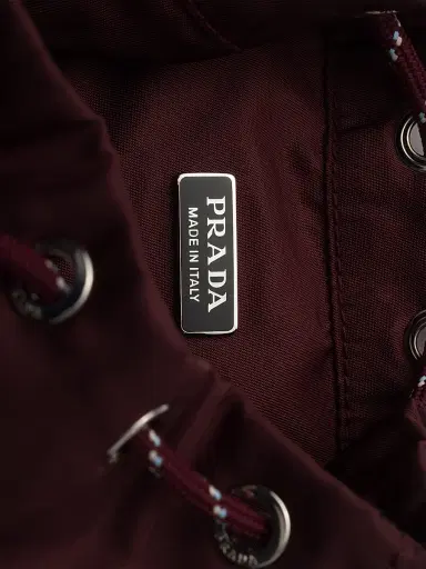 Prada Men's Speedrock Re-Nylon and Leather Pouch - Dark Red | Thumbnail 5 Prada Men's Speedrock Re-Nylon and Leather Pouch - Dark Red | Thumbnail 5