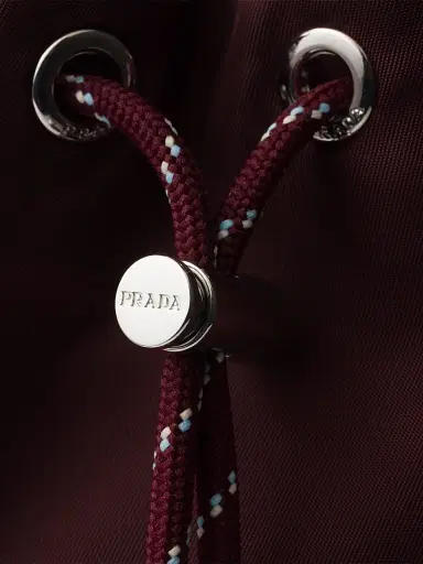 Prada Men's Speedrock Re-Nylon and Leather Pouch - Dark Red | Thumbnail 6 Prada Men's Speedrock Re-Nylon and Leather Pouch - Dark Red | Thumbnail 6