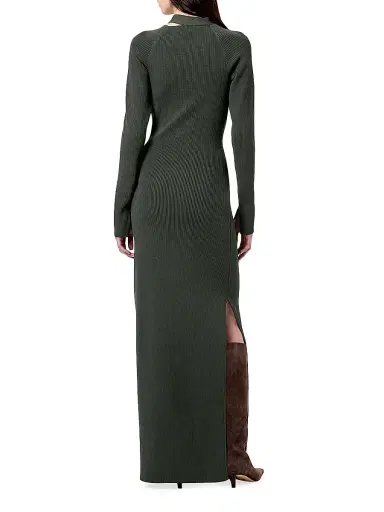 NICHOLAS Women's Ellie Cut-Out Ribbed Maxi Dress - Olive | Thumbnail 4 NICHOLAS Women's Ellie Cut-Out Ribbed Maxi Dress - Olive | Thumbnail 4