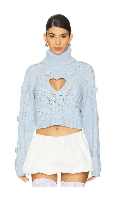 For Love & Lemons Rebecca Heart Sweater | Thumbnail 1 For Love & Lemons Rebecca Heart Sweater | Thumbnail 1