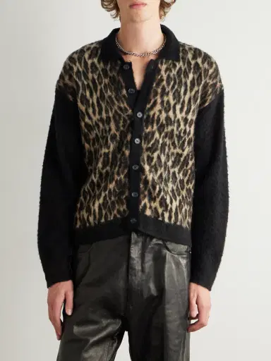 SAINT Mxxxxxx Leopard-Jacquard Cardigan - Men | Thumbnail 3 SAINT Mxxxxxx Leopard-Jacquard Cardigan - Men | Thumbnail 3