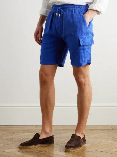 Vilebrequin Straight-Leg Linen Drawstring Cargo Shorts - Men | Thumbnail 3 Vilebrequin Straight-Leg Linen Drawstring Cargo Shorts - Men | Thumbnail 3