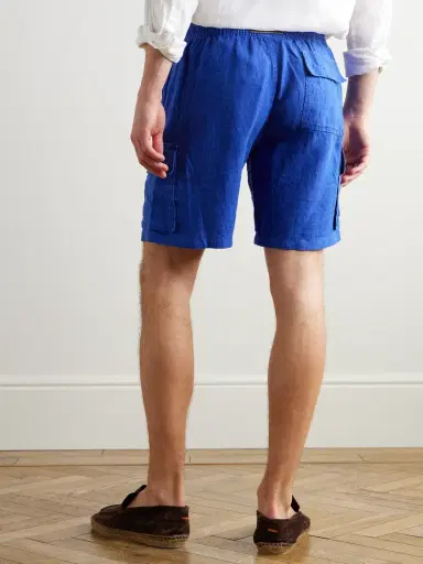 Vilebrequin Straight-Leg Linen Drawstring Cargo Shorts - Men | Thumbnail 4 Vilebrequin Straight-Leg Linen Drawstring Cargo Shorts - Men | Thumbnail 4