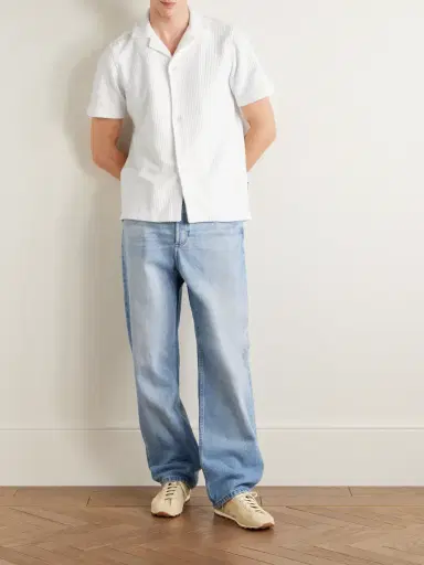 Orlebar Brown Maitan Camp-Collar Ribbed Organic Cotton-Terry Shirt - Men | Thumbnail 2 Orlebar Brown Maitan Camp-Collar Ribbed Organic Cotton-Terry Shirt - Men | Thumbnail 2