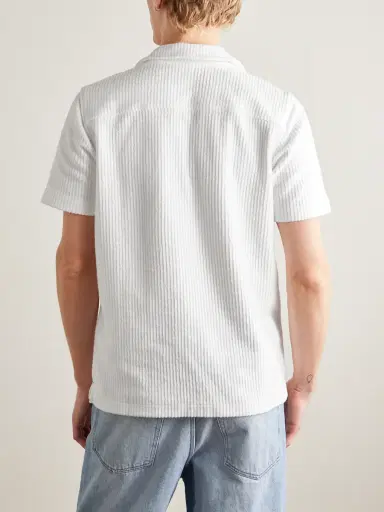 Orlebar Brown Maitan Camp-Collar Ribbed Organic Cotton-Terry Shirt - Men | Thumbnail 3 Orlebar Brown Maitan Camp-Collar Ribbed Organic Cotton-Terry Shirt - Men | Thumbnail 3