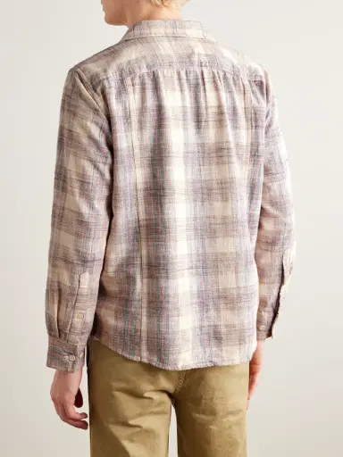 Corridor Rosewood Checked Cotton Shirt - Men | Thumbnail 3 Corridor Rosewood Checked Cotton Shirt - Men | Thumbnail 3