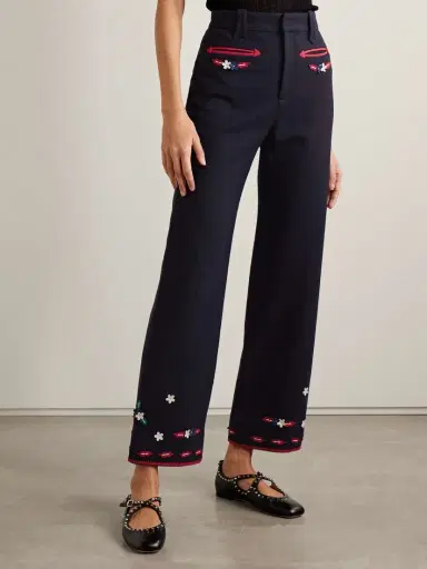BODE Carroll Appliquéd Wool Felt Straight-leg Pants | Thumbnail 3 BODE Carroll Appliquéd Wool Felt Straight-leg Pants | Thumbnail 3