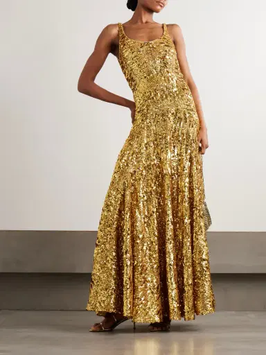 Rabanne Sequined Crepe De Chine Maxi Dress | Thumbnail 2 Rabanne Sequined Crepe De Chine Maxi Dress | Thumbnail 2