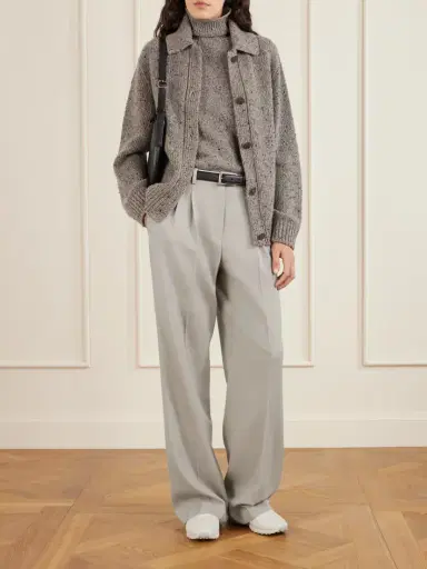 The Row Virgil Pleated Wool-gabardine Wide-leg Pants | Thumbnail 2 The Row Virgil Pleated Wool-gabardine Wide-leg Pants | Thumbnail 2