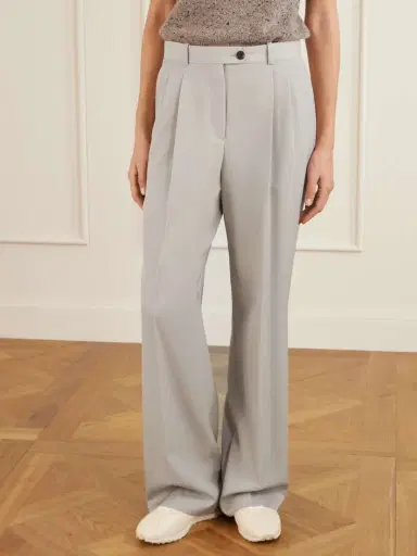 The Row Virgil Pleated Wool-gabardine Wide-leg Pants | Thumbnail 3 The Row Virgil Pleated Wool-gabardine Wide-leg Pants | Thumbnail 3