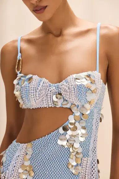 PatBo SEASHELL EMBROIDERY CUT OUT MINI DRESS | Thumbnail 2 PatBo SEASHELL EMBROIDERY CUT OUT MINI DRESS | Thumbnail 2