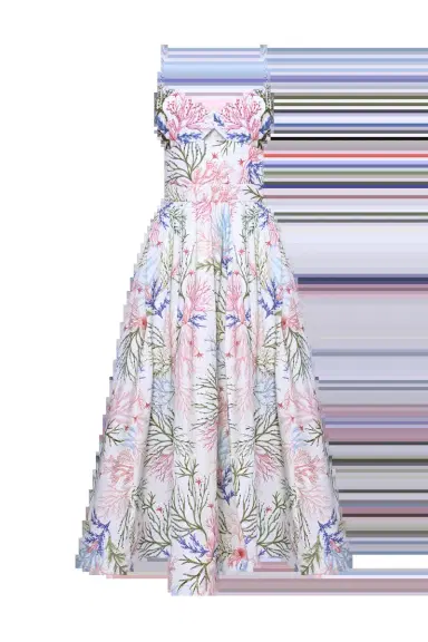 PatBo SEAWEED FLUTTER MIDI DRESS | Thumbnail 2 PatBo SEAWEED FLUTTER MIDI DRESS | Thumbnail 2