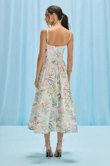 PatBo SEAWEED FLUTTER MIDI DRESS | Thumbnail 5 PatBo SEAWEED FLUTTER MIDI DRESS | Thumbnail 5