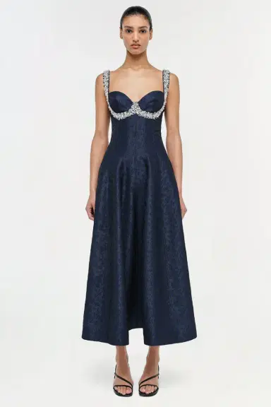 Simkhai Charlotte Jacquard Midi Dress | Thumbnail 4 Simkhai Charlotte Jacquard Midi Dress | Thumbnail 4
