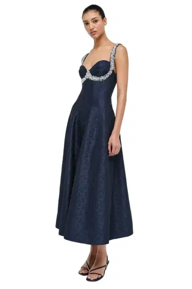 Simkhai Charlotte Jacquard Midi Dress | Thumbnail 1 Simkhai Charlotte Jacquard Midi Dress | Thumbnail 1
